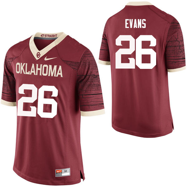 Oklahoma Sooners #26 Jordan Evans College Football Jerseys Limited-Crimson